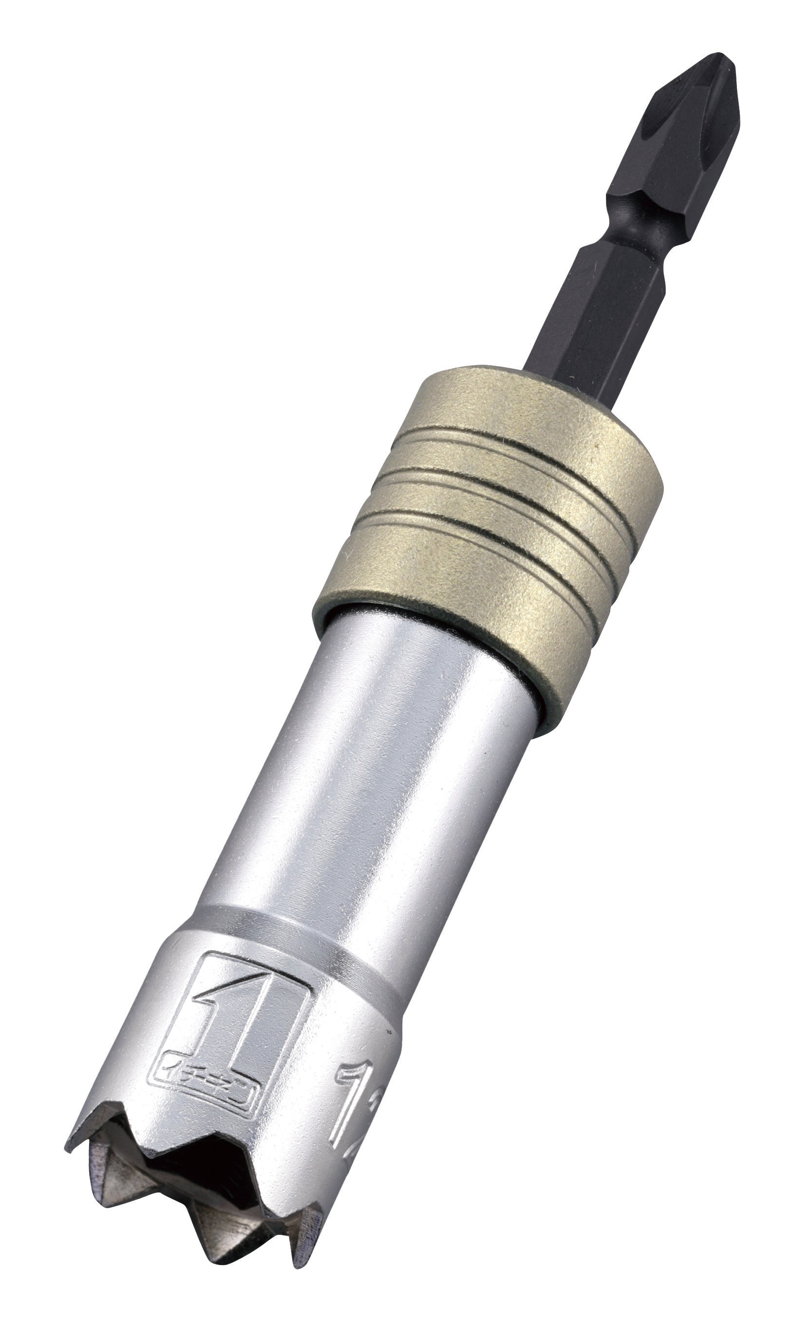 MUSTTOOL  インパクトドライバー用　軸交換式ソケット 12mm Pコン用ギザ付