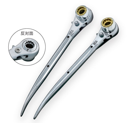 ラチェットレンチ 八角グリップ（ダブルソケット仕様） MUSTTOOL（マストツール）