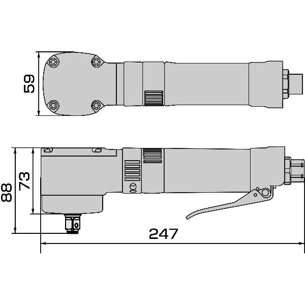 エアーインパクトレンチ　AIAS4160（アングル・ショートタイプ）　TONE（トネ）