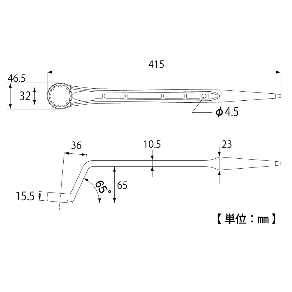 シャーボルト用シノ付メガネレンチ　TOP（トップ）